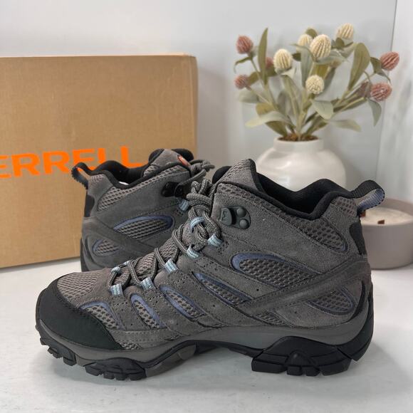 Merrell Moab 2 Mid Waterproof Leather Hiking Shoe Granite Women 9 NWB - Picture 6 of 10